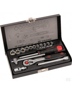 Zestaw kluczy nasadowych 1/4" 16 ele. 1804922016KR