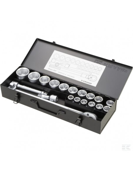 Zestaw kluczy nasadowych 3/4” 20 ele. 180421060KR