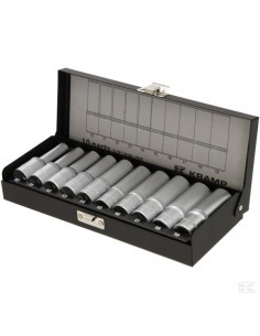 Zestaw kluczy nasadowych przedłużanych 1/2", 10 ele....