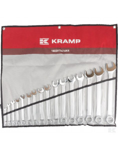 Zestaw kluczy płasko-oczkowych calowych, 16 ele....