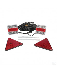 Zestaw lamp LED, tylnych na magnes z trójkatem...