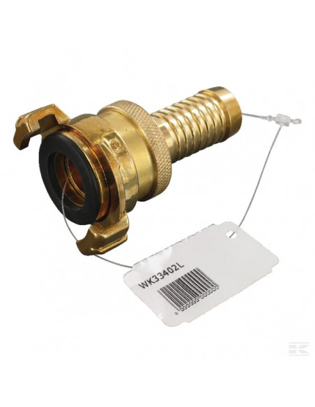 Złącze ssące z tuleją na wąż mosiądz Geka, 3/4" WK33402L