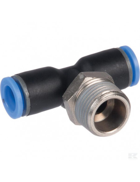 Trójnik wtykowy T, obrotowy, gwint zew. 3/8" 8 mm Kramp TCRMT838P