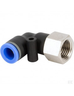 Złącze wtykowe kątowe, gwint wew. 1/4" 8 mm Kramp ECFS814P