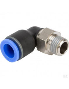 Złącze wtykowe kątowe, obrotowe, gwint zew. 1/4" 10 mm...