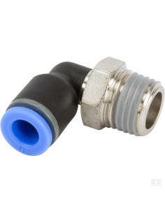 Złącze wtykowe kątowe, obrotowe, gwint zew. 1/4" 6 mm...