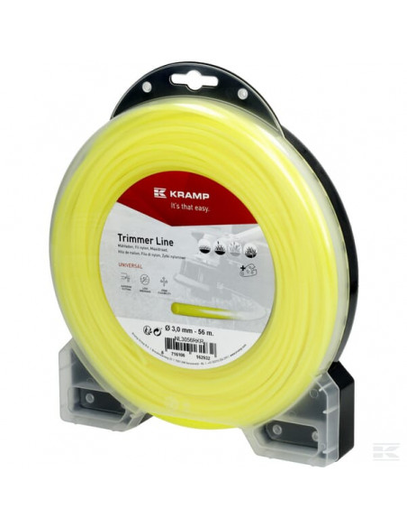 Żyłka tnąca Ø 2.4 mm 45 m okrągła żółta Kramp NL2445RKR