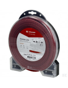 Żyłka tnąca Ø 2.65 mm 72 m skręcona cicha czerwona Kramp...