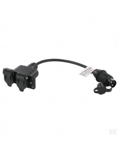 Gniazdo zasilania 3-biegunowe podwójne z wtyczką 25036100PD