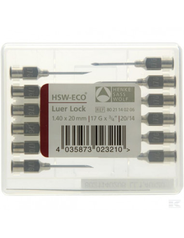 Igła HSW-ECO przyłącze Luer Lock, 1.4x20 mm, op. 12 szt 8021140206