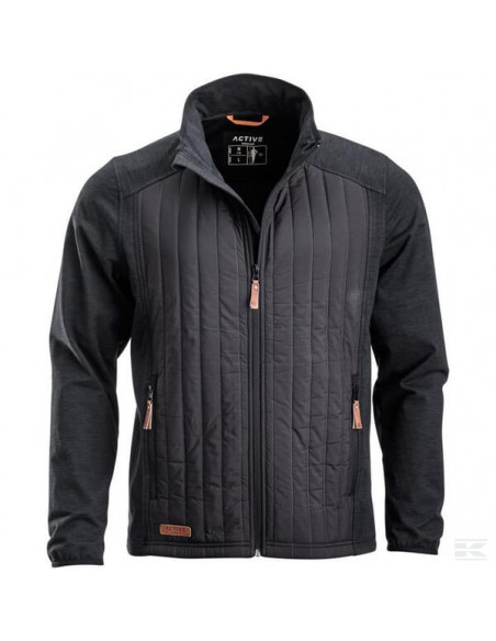 Kurtka polarowa hybrydowa, męska, grafitowa, roz. L KW506401911054