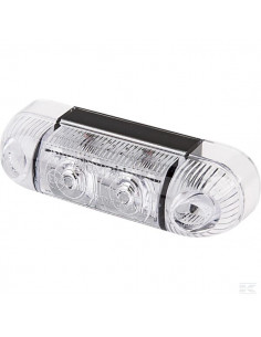 Lampa obrysowa LED, prostokątna, 12/24V biała,...