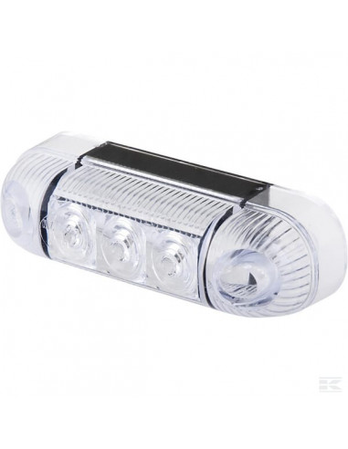 Lampa obrysowa LED, prostokątna, 12/24V przezroczysta, przykręcana 3 LED Waś 1400300121