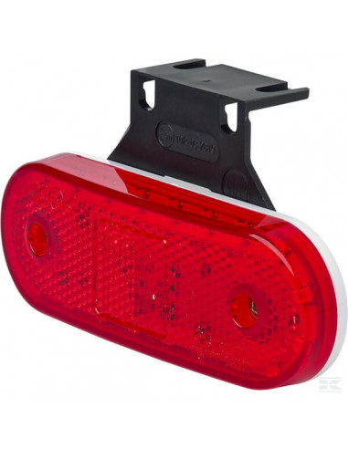 Lampa obrysowa LED, prostokątna, 12/24V czerwona, przykręcana Waś 1400690533