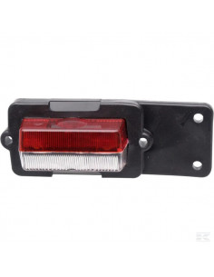 Lampa obrysowa, prostokątna, 12/24V biała/czerwona,...