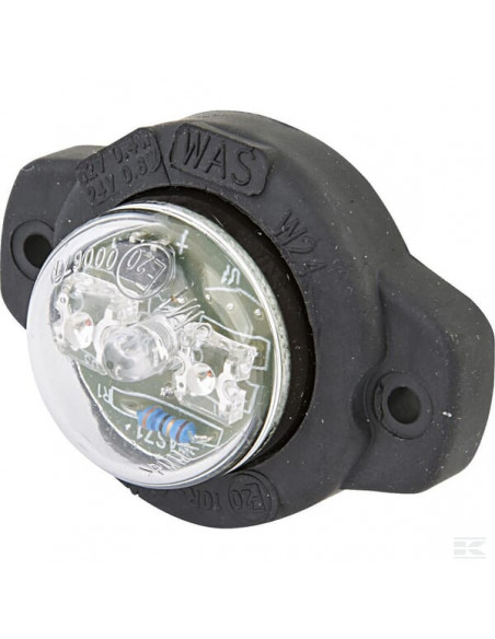 Lampa obrysowa LED, cytryna, 12/24V biała, przykręcana Waś 1400690320