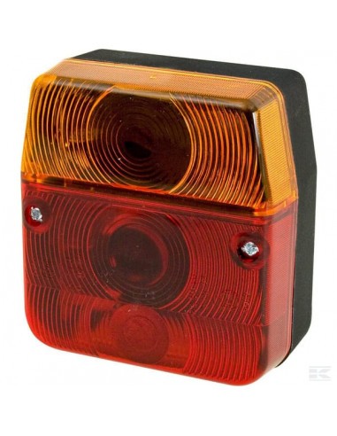Lampa tylna zespolona, kwadratowa, 12/24V pomarańczowa/czerwona, przykręcana Promot 1400680200