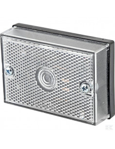 Lampa obrysowa, prostokątna, 12/24V biała, przykręcana...