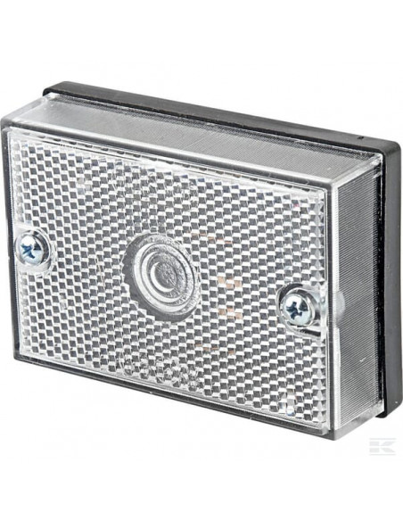 Lampa obrysowa, prostokątna, 12/24V biała, przykręcana Waś 1400690400