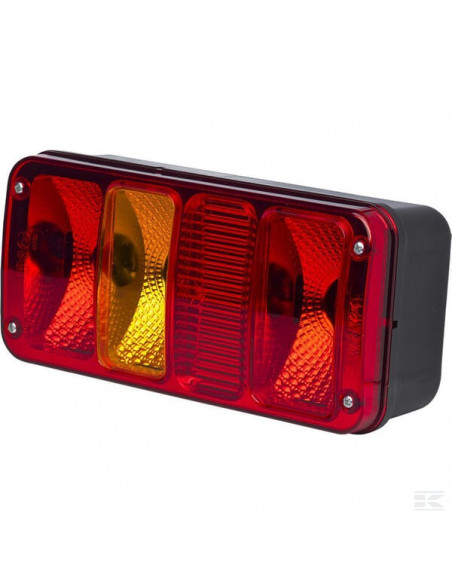 Lampa tylna zespolona, prostokątna, 12/24V pomarańczowa/czerwona, przykręcana Waś 1400680197