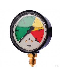 Manometr glicerynowy, 25 bar przyłącze dolne M12x1.5...