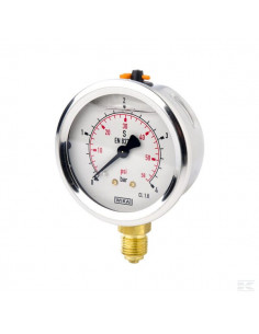 Manometr glicerynowy, Ø 63 mm 4 bar, przyłącze dolne 1/4"...