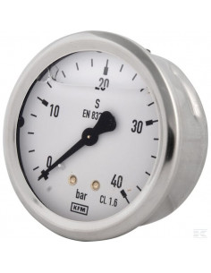 Manometr glicerynowy, ø63 mm, 40 bar, przyłącze tylne...
