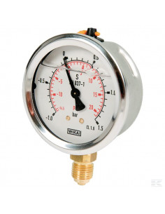Manowakuometr glicerynowy, Ø 63 mm -1/+1.5 bar, przyłącze...