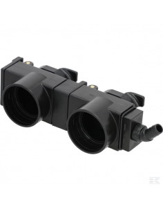 Pokrywa z ociekaczem oleju, podwójna, rozstaw 72 mm 45°...