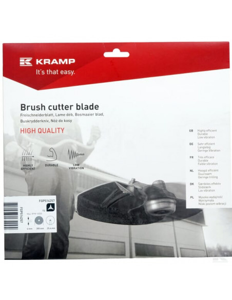 Nóż do kosy 3 zęby, L:300 Ø 25.4 4 mm FGP514257