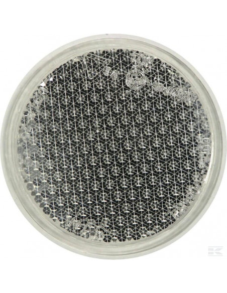 Odblask okrągły ze śrubą, biały 1415000010