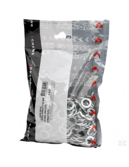 Podkładka sprężysta blokująca M10x18.1x2.2 mm, stal ocynk DIN127a Kramp 05620010