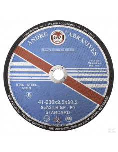 Tarcza do cięcia stali Andre, płaska 230 x 2,5 x 22...