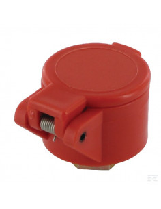 Uchwyt wtyczki ISO 12.5 czerwony z klapką SKP9MH120