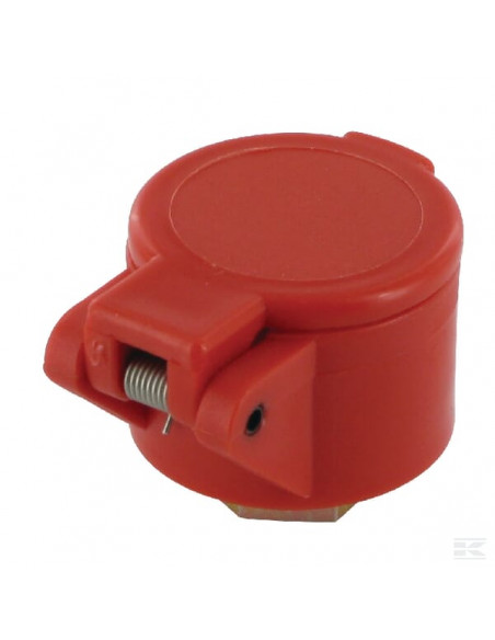 Uchwyt wtyczki ISO 12.5 czerwony z klapką SKP9MH120