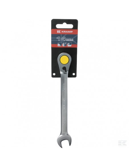 Klucz płasko-oczkowy z grzechotką, 14 mm, Kramp 1802030014KR