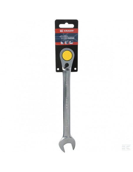 Klucz płasko-oczkowy z grzechotką, 18 mm, Kramp 1802030018KR