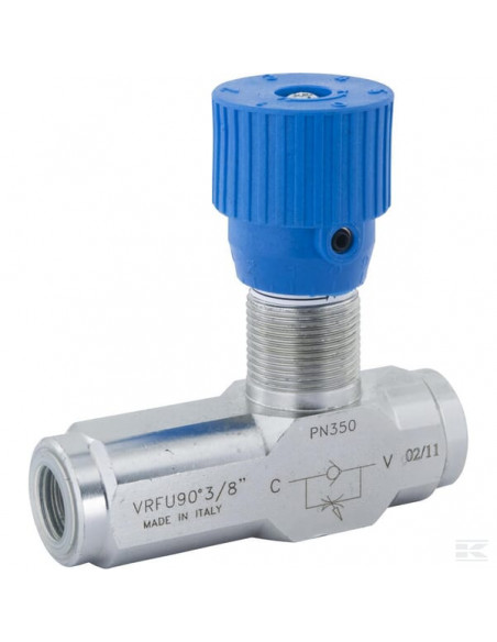 Zawór dławiąco-zwrotny VRFU90°, G3/8" C056V0582